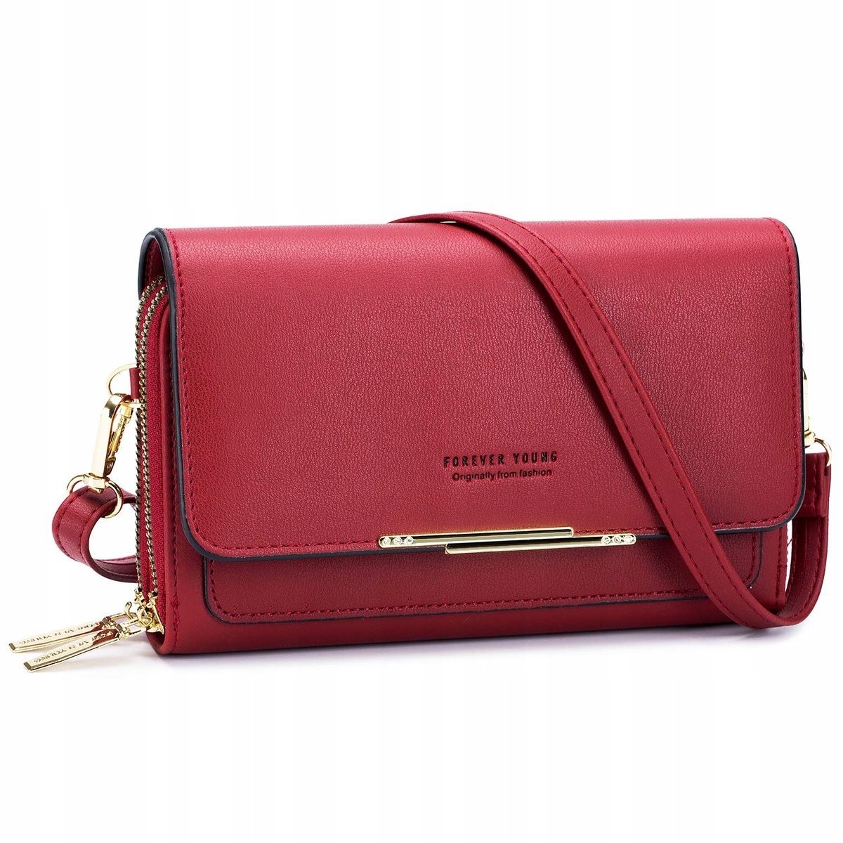 Roulens Mała Torebka na Ramię Pozioma Czerwona