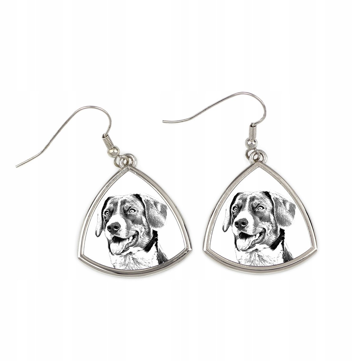 Appenzeller, Pies górski z Appenzell - kolczyki z psem, wiszące kolczyki ze