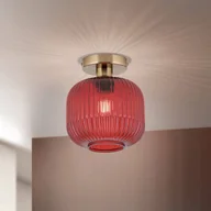 Lampy sufitowe - ORION Lampa sufitowa Carneval, możliwość ściemniania, czerwony, salon / jadalnia, szkło - miniaturka - grafika 1