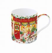 Kubki - Easy life Kubek Świąteczny Porcelanowy X-Mass Gift Shop Czerwony 350 Ml Wh - miniaturka - grafika 1