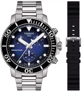Zegarek Zegarek Tissot T120.417.11.041.01+T852.047.179 SEASTAR 1000 CHRONOGRAPH - Zegarki męskie - miniaturka - grafika 1