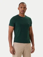 Koszulki męskie - Tommy Hilfiger T-Shirt MW0MW10800 Zielony Slim Fit - miniaturka - grafika 1