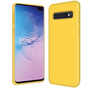 Pokrowiec ochronny na telefon komórkowy Samsung Galaxy S10+ silikonowo-żelowe etui na telefon komórkowy, żółte - Etui i futerały do telefonów - miniaturka - grafika 1