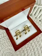 Spinki do mankietów i krawatów - SPINKI DO MANKIETÓW nutki nuta złote muzyk prezent - miniaturka - grafika 1