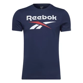 Koszulki sportowe męskie - Męska Koszulka REEBOK RI BIG LOGO TEE HG2423 – Granatowy - grafika 1