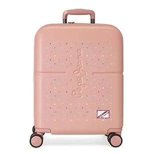 Pepe Jeans Carina Walizka kabinowa Różowy 40x55x20 cms Twarde ABS Zamknięcie TSA Wbudowany 37L 2,74 kg 4 koła Podwójne bagaż ręczny, Różowy, Maleta, Walizka kabinowa - Walizki - miniaturka - grafika 1