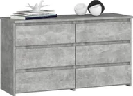 Komody - Fabryka Mebli Akord Komoda do salonu CL 100 cm 6 szuflad klasyczna - beton - miniaturka - grafika 1