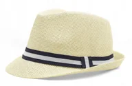 Czapki męskie - Letni kapelusz męski ecru TRILBY 16 Pako Jeans - miniaturka - grafika 1