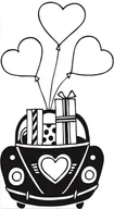 Scrapbooking - Aladine Stempel, auto nowożeńców - miniaturka - grafika 1