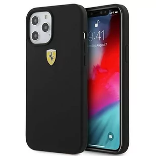 Ferrari FESSIHCP12LBK iPhone 12 Pro Max 6,7" czarny/black hardcase On Track Silicone - Etui i futerały do telefonów - miniaturka - grafika 1