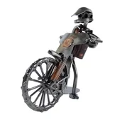 Figurki dekoracyjne - Metalowa figurka Żużlowiec. Prezent dla motocyklisty - miniaturka - grafika 1