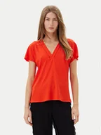 Bluzki damskie - Vero Moda Bluzka Bella 10327551 Czerwony Regular Fit - miniaturka - grafika 1