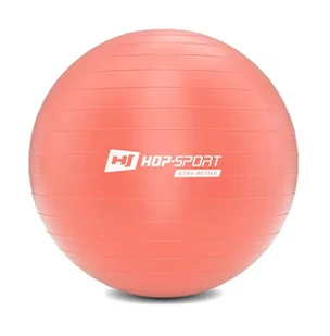 Hop-Sport Piłka fitness 65cm z pompką - jasnoróżowa - Piłki do ćwiczeń - miniaturka - grafika 1