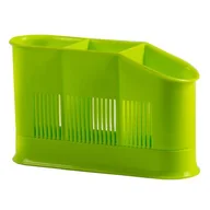 Suszarki do naczyń - Ociekacz na sztućce Asca 3-komorowy zielony DOMOTTI - miniaturka - grafika 1