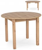 Stoły - Stół Rozkładany Dąb Riviera Okrągły Salon Płyta Mdf Do Jadalni Kuchni Harry - miniaturka - grafika 1