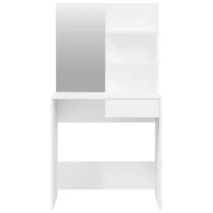 Lumarko Toaletka z lustrem, biała, 74,5x40x141 cm - Toaletki - miniaturka - grafika 7