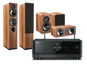 Kino domowe - Yamaha RX-V6A (czarny) + Tesi 561 (orzech) + Tesi 241 (orzech) + Tesi 761 (orzech) - miniaturka - grafika 1