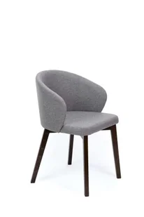 Flavio 5 krzesło tapicerowane szare nogi orzech - Krzesła - miniaturka - grafika 1