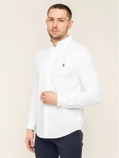 Ralph Lauren Polo Koszula 710654408003 Biały Regular Fit - Koszule męskie - miniaturka - grafika 1