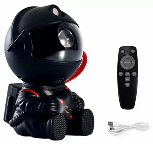 PROJEKTOR GWAZD LED Astronauta z gwiazdą Lampka Nocna 5W czarny AK235C - Pozostałe oświetlenie - miniaturka - grafika 1