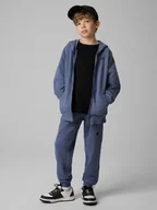 Spodnie i spodenki dla chłopców - 4F Spodnie dresowe joggery chłopięce - niebieskie 164 (13-14 lat) - miniaturka - grafika 1