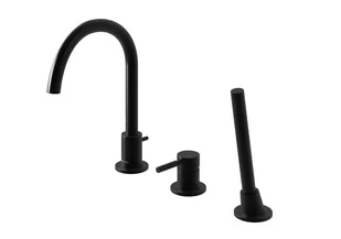 Kohlman bateria wannowa 3-otworowa QB241RB Roxin Black - Baterie podtynkowe - miniaturka - grafika 1