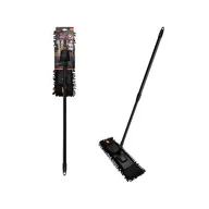 Miotły, szufle, mopy - Mop płaski chenillowy Puro Elite 100 x 16 x 9 cm czarny - miniaturka - grafika 1