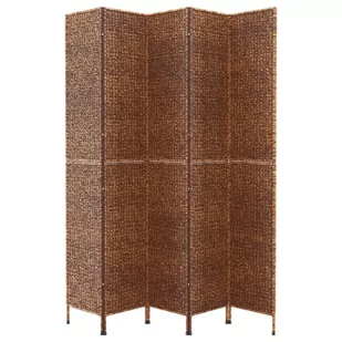 Parawan pokojowy 5-panelowy, brązowy, 205x180 cm, hiacynt wodny Lumarko! - Parawany - miniaturka - grafika 5