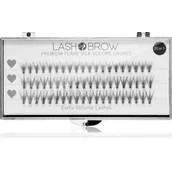 Sztuczne rzęsy i akcesoria - Lashbrow LashBrow - Premium Flare Silk Volume Lashes 20in1 - Jedwabne rzęsy w kępkach - 20w1 - (60 kępek) - miniaturka - grafika 1