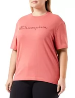 Koszulki i topy damskie - Champion T-Shirt Damski, Czerwony mineralny, L - miniaturka - grafika 1