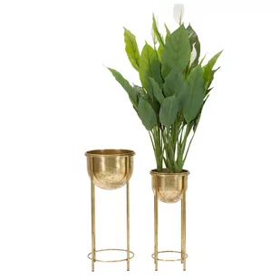 Mauro Ferretti Złote Kwietniki Metalowe 2szt. 1422770000 - Donice - miniaturka - grafika 1