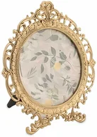 Ramki na zdjęcia - Ramka na zdjęcie pałacowa złota do postawienia 19x16,5x2-10,5 163762 - miniaturka - grafika 1