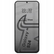 Szkła hartowane na telefon - Prywatyzujące szkło hartowane Bizon Glass Edge Shadow do Galaxy S24, przyciemniane z czarną ramką - miniaturka - grafika 1