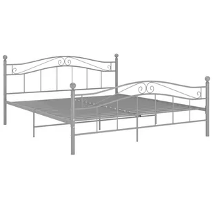 Lumarko Rama łóżka, szara, metalowa, 140 x 200 cm - Łóżka - miniaturka - grafika 3