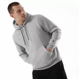 Męska bluza dresowa nierozpinana z kapturem Champion Rochester Hooded Sweatshirt - szara - CHAMPION - Bluzy sportowe męskie - miniaturka - grafika 1