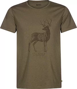 FJÄLLRÄVEN FJALLRAVEN męski podkoszulek Deer Print T-shirt M szary asfaltowy X-S F87223-Tarmac-XS - Koszulki męskie - miniaturka - grafika 1