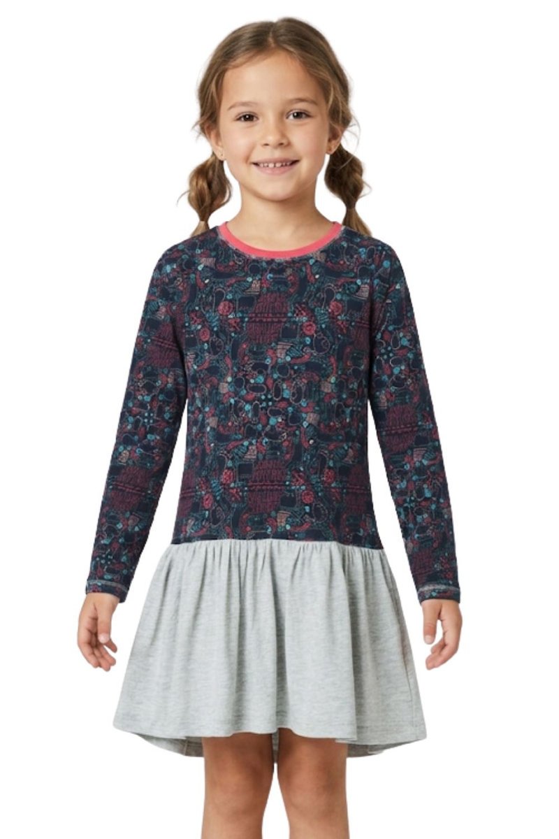 Sukienka dziewczęca Desigual Chloe z nadrukiem w koty-110