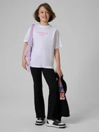 Spodnie i spodenki dla dziewczynek - 4F Legginsy dzianinowe z rozszerzanymi nogawkami dziewczęce - czarne 164 (13-14 lat) - miniaturka - grafika 1