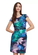 Sukienki - Betty & Co Damska sukienka z nadrukiem, Ciemnoniebieski/zielony, 36 - miniaturka - grafika 1