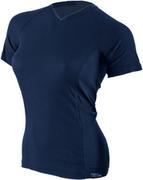 Koszulki sportowe damskie - COOL V-dekolt T-shirt z krótkim rękawem - damski .3XL .ciemnoniebieski - miniaturka - grafika 1
