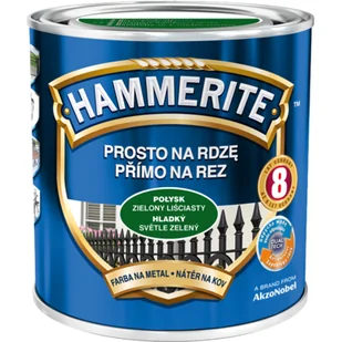 Farba Prosto Na Rdzę Zielony Liściasty Połysk 0,25 l Hammerite - Farby do metalu - miniaturka - grafika 1