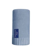 Koce i narzuty dla dzieci - Bocioland Kocyk bambusowo-bawełniany Paris 80/100 Baby blue - miniaturka - grafika 1