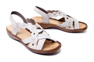 Sandały damskie - RIEKER 60865-60 beige, sandały damskie - Rieker - miniaturka - grafika 1