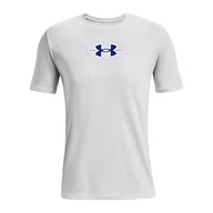 Koszulki męskie - Under Armour Armour Repeat top z krótkim rękawem dla mężczyzn, XS, szary - miniaturka - grafika 1