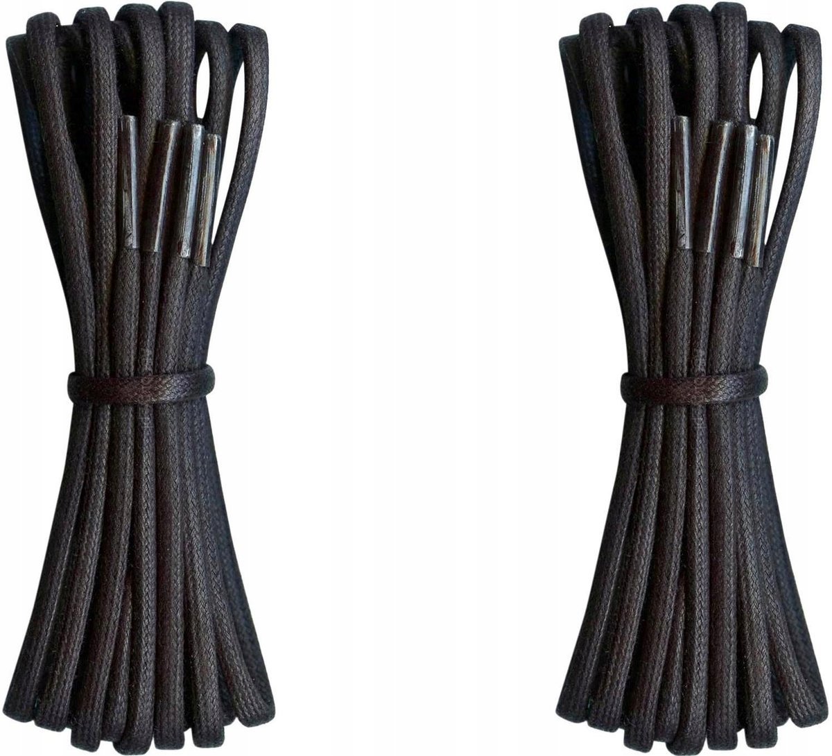 WOSKOWANE Sznurówki CZARNE Sznurowadła 180 cm ŚREDNIE Okrągłe 3,5 mm G15-92