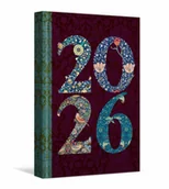 Kalendarze - Kalendarz 2026 tygodniowy Cyfry burgund - kalendarz - miniaturka - grafika 1