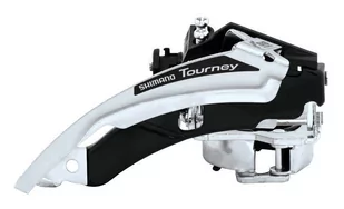 Shimano Tourney FD-TX800-TS3 przerzutka przednia 7/8-krotnie Top Swing Czarny/srebrny naszyjnik z wersji 66 69 ° podpory kąta 2016 Mountain Bike FDTX800TSX6 - Części rowerowe - miniaturka - grafika 1