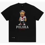 Koszulki sportowe męskie - Środowisko Miejskie T-shirt Koszulka Polska Bear Black - miniaturka - grafika 1