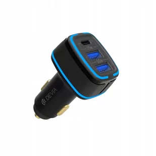 DEVIA ładowarka samochodowa Extreme PD QC 3.0 85W 1x USB-C 2x USB czarna 8_2269081 - Ładowarki samochodowe - miniaturka - grafika 1