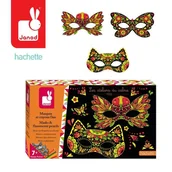 Zabawki interaktywne dla dzieci - Janod Zestaw Kreatywny do Tworzenia Fluorescencyjnych Masek 7+, - miniaturka - grafika 1